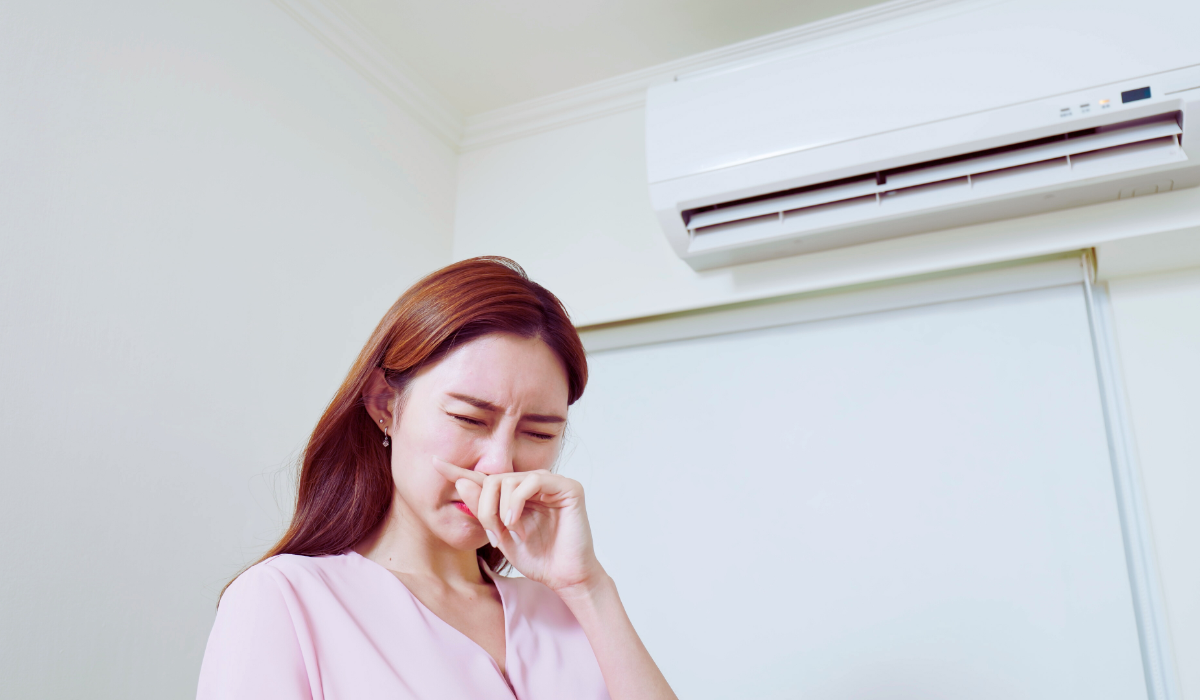 Homeowner experiencing bad furnace smells