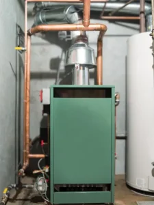 A furnace in the garage of an Orlando FL home