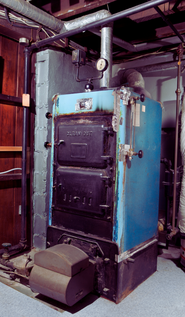 Old furnace in poor condition 