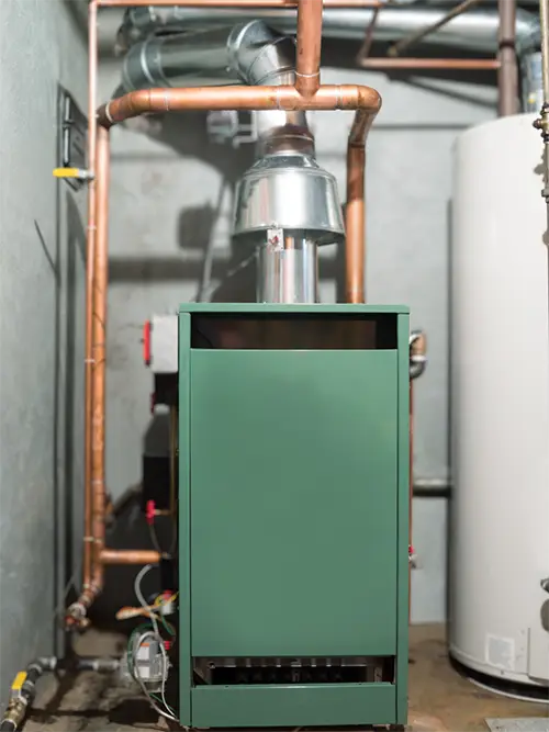 A furnace in the garage of an Orlando FL home