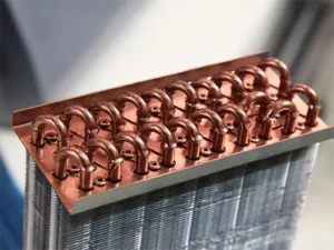 Closeup of a heat exchanger before its installed in Orlando FL